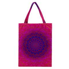 Geometric Pattern Line Art Kaleidoscope Symmetry Classic Tote Bag by Jancukart