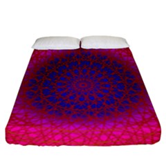 Geometric Pattern Line Art Kaleidoscope Symmetry Fitted Sheet (california King Size)