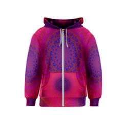 Geometric Pattern Line Art Kaleidoscope Symmetry Kids  Zipper Hoodie