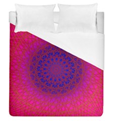 Geometric Pattern Line Art Kaleidoscope Symmetry Duvet Cover (queen Size) by Jancukart