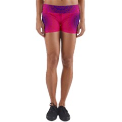 Geometric Pattern Line Art Kaleidoscope Symmetry Yoga Shorts