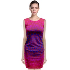 Geometric Pattern Line Art Kaleidoscope Symmetry Classic Sleeveless Midi Dress