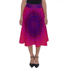 Geometric Pattern Line Art Kaleidoscope Symmetry Perfect Length Midi Skirt by Jancukart