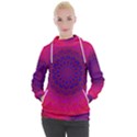 Geometric Pattern Line Art Kaleidoscope Symmetry Women s Hooded Pullover View1