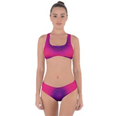 Geometric Pattern Line Art Kaleidoscope Symmetry Criss Cross Bikini Set