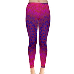 Geometric Pattern Line Art Kaleidoscope Symmetry Inside Out Leggings