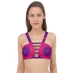 Geometric Pattern Line Art Kaleidoscope Symmetry Cage Up Bikini Top