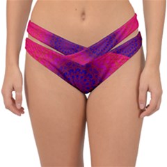 Geometric Pattern Line Art Kaleidoscope Symmetry Double Strap Halter Bikini Bottoms by Jancukart