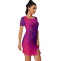 Geometric Pattern Line Art Kaleidoscope Symmetry Fitted Knot Split End Bodycon Dress View3