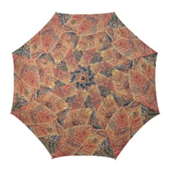 Leaves Pattern Abstract Circles Dots Ornament Golf Umbrellas