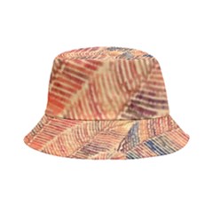 Leaves Pattern Abstract Circles Dots Ornament Inside Out Bucket Hat by Jancukart