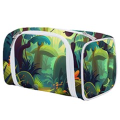 Jungle Rainforest Tropical Forest Jungle Scene Toiletries Pouch by Jancukart