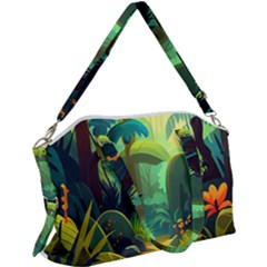 Jungle Rainforest Tropical Forest Jungle Scene Canvas Crossbody Bag