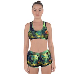 Jungle Rainforest Tropical Forest Jungle Scene Racerback Boyleg Bikini Set