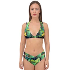 Jungle Rainforest Tropical Forest Jungle Scene Double Strap Halter Bikini Set by Jancukart