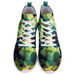 Jungle Rainforest Tropical Forest Jungle Scene Men s Lightweight High Top Sneakers by Jancukart