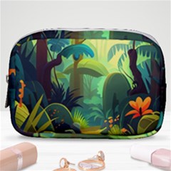 Jungle Rainforest Tropical Forest Jungle Scene Make Up Pouch (small) by Jancukart