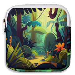 Jungle Rainforest Tropical Forest Jungle Scene Mini Square Pouch by Jancukart