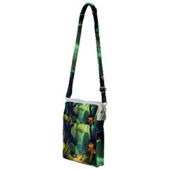 Jungle Rainforest Tropical Forest Jungle Scene Multi Function Travel Bag by Jancukart