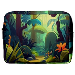 Jungle Rainforest Tropical Forest Jungle Scene Make Up Pouch (large) by Jancukart