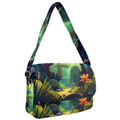 Jungle Rainforest Tropical Forest Jungle Scene Courier Bag by Jancukart