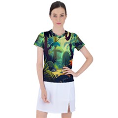 Jungle Rainforest Tropical Forest Jungle Scene Women s Sports Top