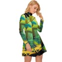 Jungle Rainforest Tropical Forest Jungle Scene Long Sleeve Velour Longline Dress View3