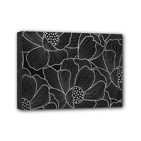 Flower Pattern Background Floral Beautiful Bloom Mini Canvas 7  X 5  (stretched)