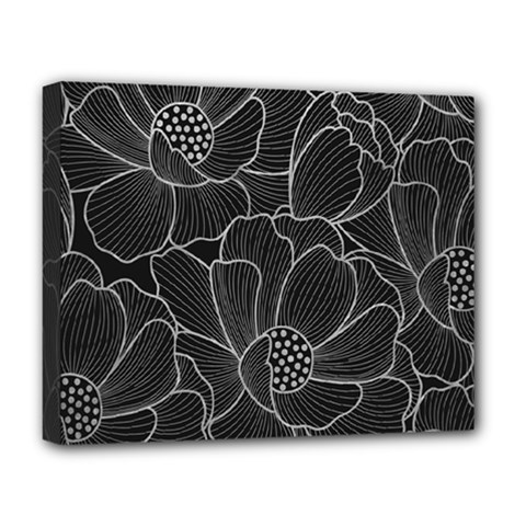 Flower Pattern Background Floral Beautiful Bloom Deluxe Canvas 20  X 16  (stretched)