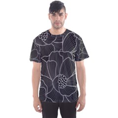 Flower Pattern Background Floral Beautiful Bloom Men s Sport Mesh Tee