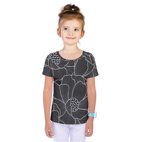 Flower Pattern Background Floral Beautiful Bloom Kids  One Piece Tee by Jancukart