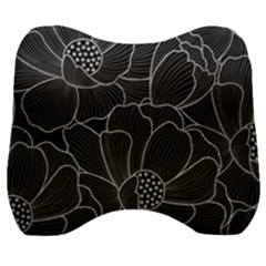 Flower Pattern Background Floral Beautiful Bloom Velour Head Support Cushion by Jancukart