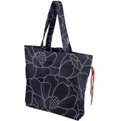 Flower Pattern Background Floral Beautiful Bloom Drawstring Tote Bag