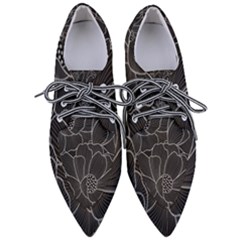 Flower Pattern Background Floral Beautiful Bloom Pointed Oxford Shoes