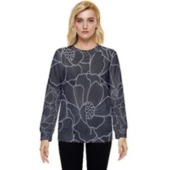 Flower Pattern Background Floral Beautiful Bloom Hidden Pocket Sweatshirt