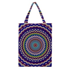 Kaleidoscope Geometric Circles Mandala Pattern Classic Tote Bag by Jancukart