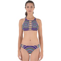 Kaleidoscope Geometric Circles Mandala Pattern Perfectly Cut Out Bikini Set