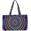 Kaleidoscope Geometric Circles Mandala Pattern Canvas Work Bag View1