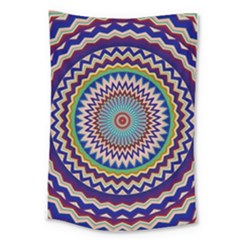 Kaleidoscope Geometric Circles Mandala Pattern Large Tapestry