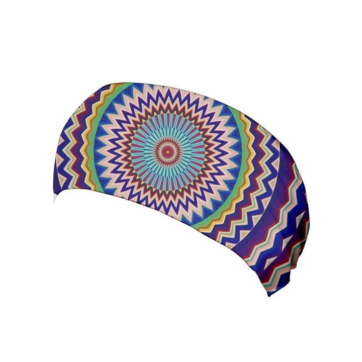 Kaleidoscope Geometric Circles Mandala Pattern Yoga Headband