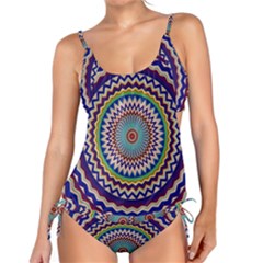 Kaleidoscope Geometric Circles Mandala Pattern Tankini Set by Jancukart