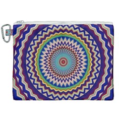 Kaleidoscope Geometric Circles Mandala Pattern Canvas Cosmetic Bag (xxl) by Jancukart