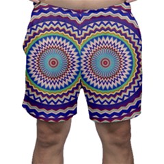 Kaleidoscope Geometric Circles Mandala Pattern Men s Shorts