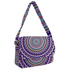 Kaleidoscope Geometric Circles Mandala Pattern Courier Bag by Jancukart