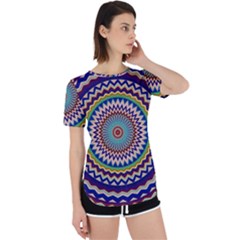 Kaleidoscope Geometric Circles Mandala Pattern Perpetual Short Sleeve T-shirt