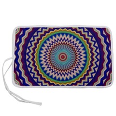 Kaleidoscope Geometric Circles Mandala Pattern Pen Storage Case (s) by Jancukart