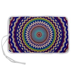 Kaleidoscope Geometric Circles Mandala Pattern Pen Storage Case (l)