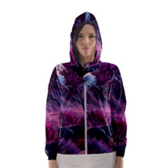 Landscape Landscape Painting Purple Purple Trees Women s Hooded Windbreaker