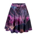 Landscape Landscape Painting Purple Purple Trees High Waist Skirt View1