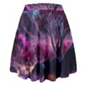 Landscape Landscape Painting Purple Purple Trees High Waist Skirt View2